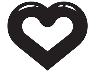 HAND DRAWN HEART SHAPE SILHOUETTE