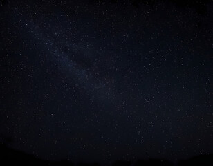 Fototapeta premium A magical night sky with glowing stars and a crescent moon, ample copy space, starry night sky