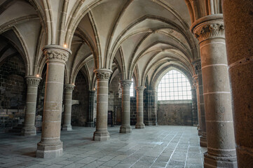 Interior of Mont Saint-Michel Abbey