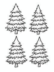 Obraz premium foret sapin vert couleur ovale plant .eps