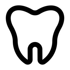 Simple line vector icon dental representing medical and healthcare themes. Ideal for use in hospital apps, health websites, and telemedicine platforms. Clean SVG format, easy to scale and customize.