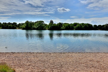 Gifizsee in Offenburg bei Niedrigwasser