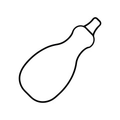 thermosetting plastic line art on white background