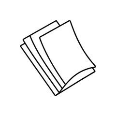 bake lite sheets line art on white background