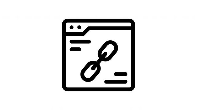 backlink minimalist stroke animation