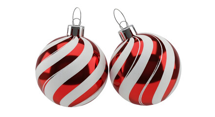 Festive Red and White Striped Christmas Ornaments Hanging Decor for Holiday Celebrations
