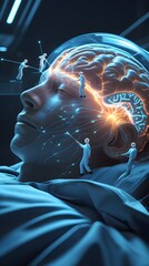 Tiny Doctors perform brain operation surgery ai generated 