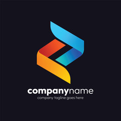 Modern Abstract S or Z Letter Primary Logo Design with Gradient Colors for Dynamic Technology and Business Brands