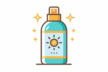 sunblock lotion sun icon