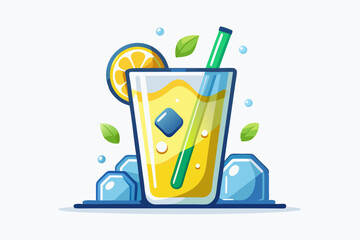 iced lemonade melting ice