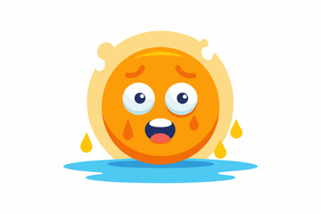 sweating face sun rays
