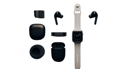 Gadgets galore Wireless buds watch tech setup