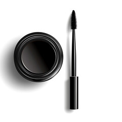 Obraz premium Illustrations of cosmetic products and teenage models in various makeup scenarios, isolated on white background for commercial beauty and skincare concepts.