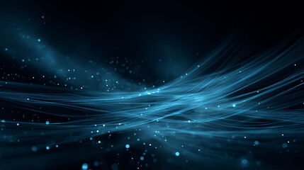  Abstract Blue Light Streaks on Dark Background