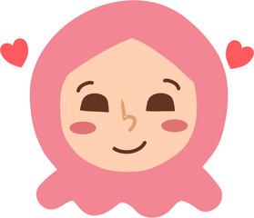 Loved Muslim girl expression 