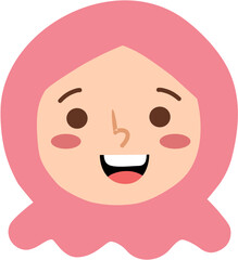 Excited Muslim girl expression 