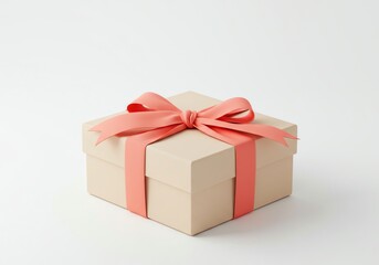 Gift box with ribbon present celebration