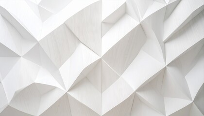 Abstract White Geometric 3D Pattern