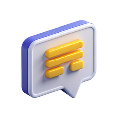3D speech bubble icon