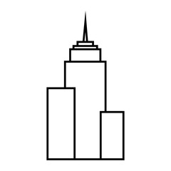 Skyscraper icon vector. Building illustration sign. high-rise building symbol. architecture logo.