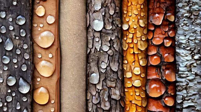 Group of different colored wood planks