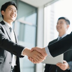 two businessmen shaking hands