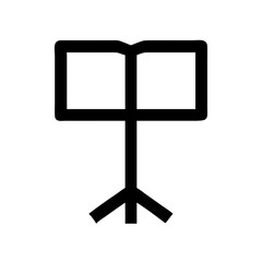 sheet music stan on white background