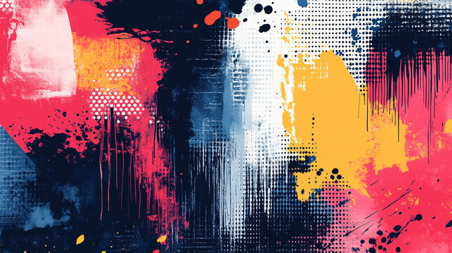 An energetic explosion of color conveying passion and vibrancy in an abstract celebration of creativity using bold hues