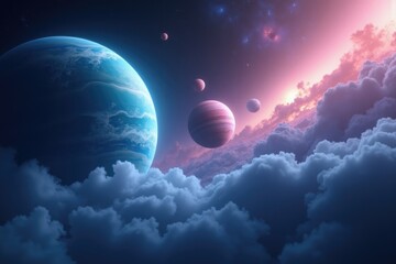 Celestial Encounter A Journey Through Cosmic Clouds