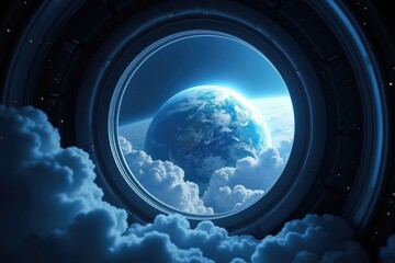 View Earth Through a Spacecraft Portal