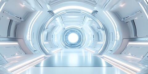 Futuristic Tunnel Stunning SciFi Background for Projects