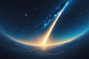 Meteor Shower Night Sky Phenomenon  Cosmic Event