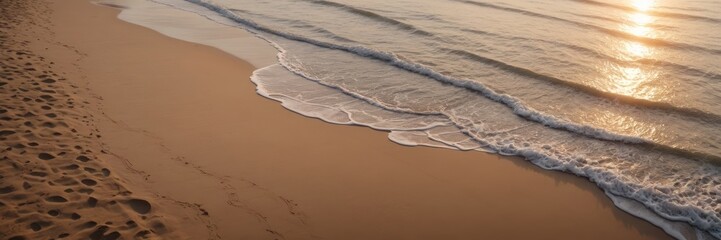 Ocean Wave Textures Beach Sand and Water Background