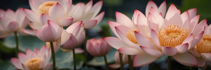 Lotus Blossom Closeup Pink and Peach Floral