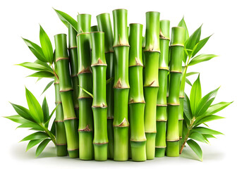 Fototapeta premium bamboo isolated on white background