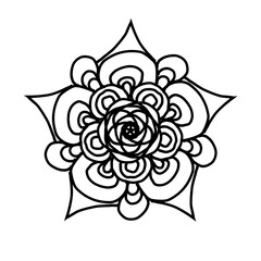 Pentagon Mandala minimalist geometric line design no.9 detailed pentagon mandala for adults and intermediate artists.