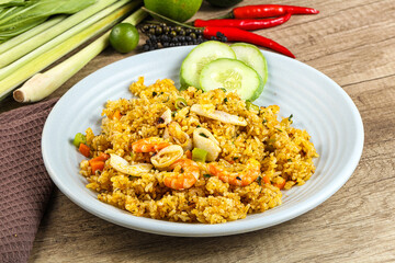 Asian Fried rice with seafood