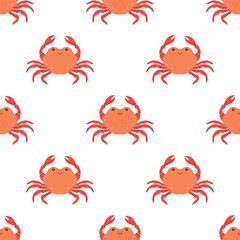 cute crab seamless pattern