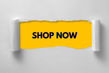 Shop Now call to action button on a colorful summer promotion background