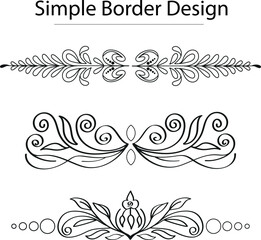 Simple Border Design Set , Decorative Ornate Elements and Badges  , vintage border elements set  , collection of old western design elements , embellishment , borders and divider lines