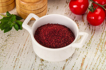 Natural organic Sumah powder for culinary