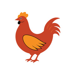 Simple Cute Hen vector Design