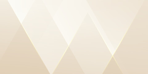 Abstract golden background with white and beige luxury glitter shapes. Golden lines luxury on cream color background. Gold elegant realistic paper cut style 3d. Vector illustration