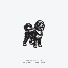 Vintage Dog Logo Design , Retro Dog Mascot Logo