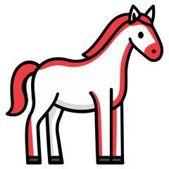 horse, animal, vector, transparent background, creature, farm, mammal, mane, nature, wild, mustang, equine, cute, isolated, pet