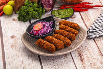 Indian minced meat kebab kofta