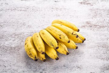 Mini yellow banana fruit heap