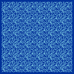 blue fabric texture with calculator symbol