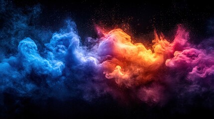 Fototapeta premium Abstract swirling vibrant smoke