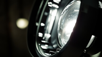 Transparent lens covers snapping into place on a spotlight body